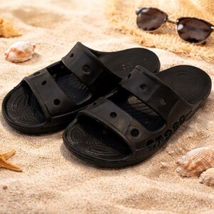 ☀️Crocs Baya Two Strap Slide Sandals Black Unisex Men’s 8 Women’s 10 ☀️